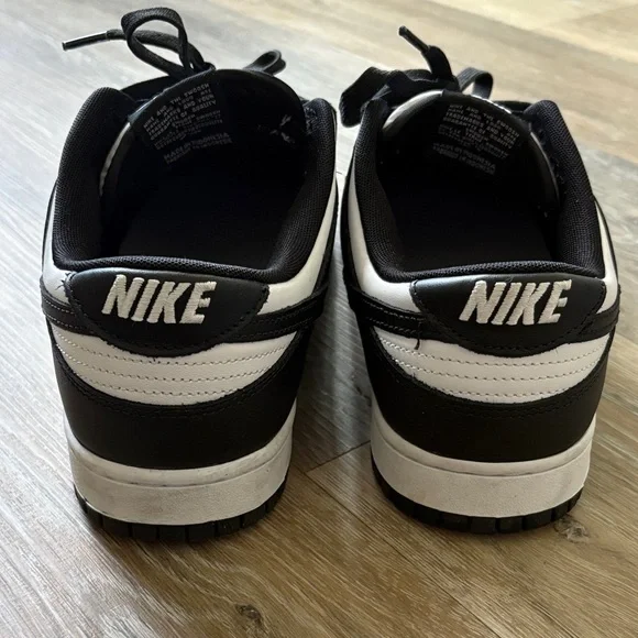 Nike Men's Panda Dunks Black and White Sneakers - Picture 7 of 11